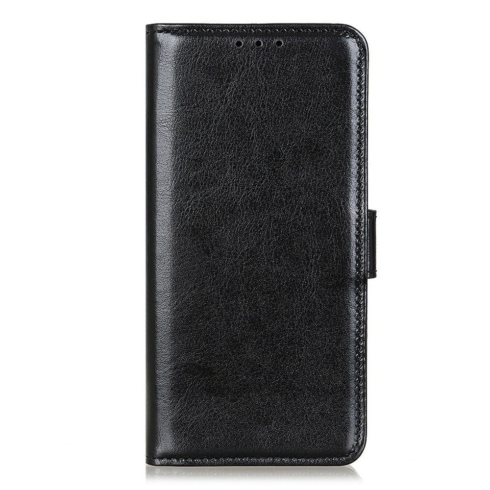 For Xiaomi Redmi Note 15 Pro+ 5G (Global)  /  Poco M8 Pro 5G Case Crazy Horse Texture PU Leather Phone Stand Cover - Black