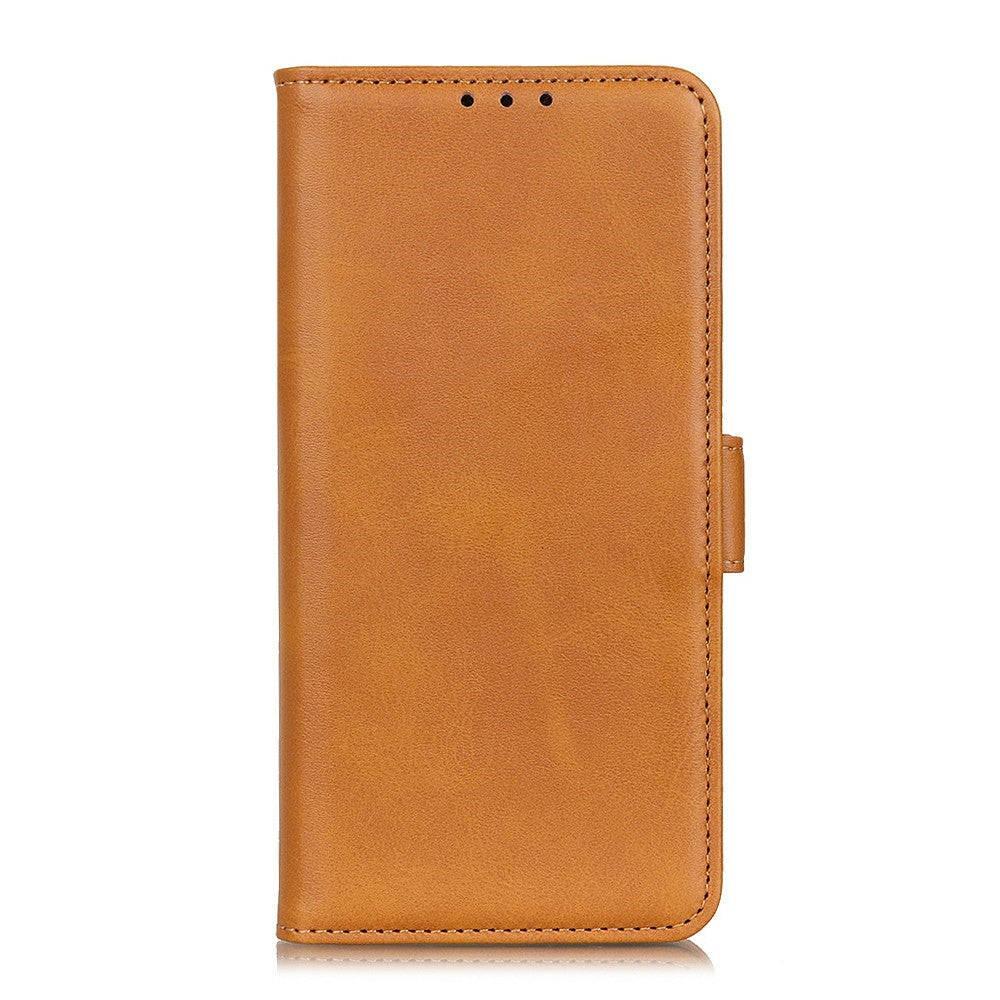 For Xiaomi Redmi Note 15 Pro+ 5G (Global)  /  Poco M8 Pro 5G Case Stand Cowhide Texture PU Leather Phone Cover - Yellow