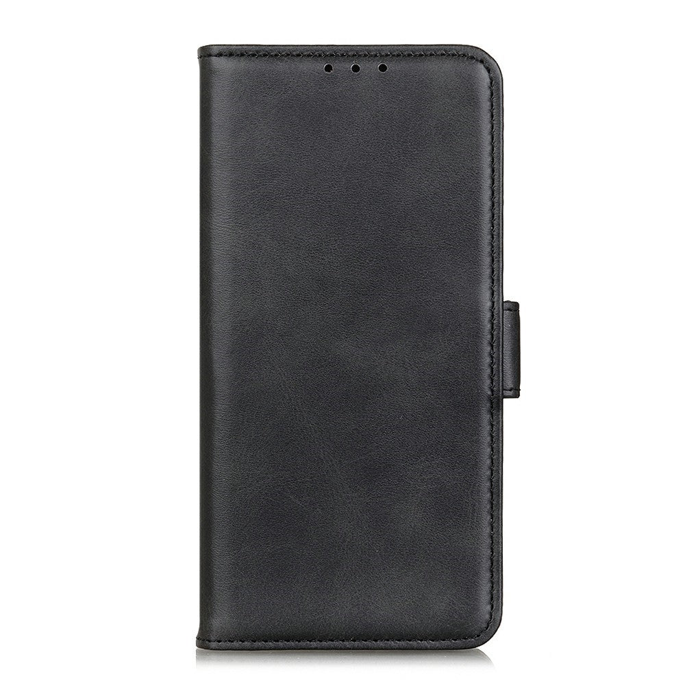 For Xiaomi Redmi Note 15 Pro 4G (Global) Case Stand Cowhide Texture PU Leather Phone Cover - Black