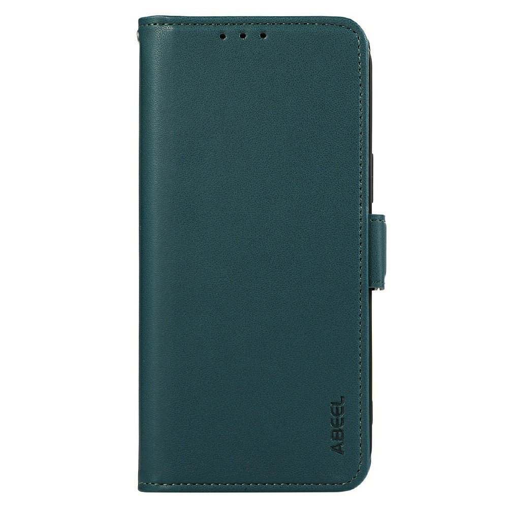 ABEEL For Xiaomi Redmi Note 15 Pro+ 5G (Global)  /  Poco M8 Pro 5G Case Leather Phone Cover with RFID Blocking Wallet - Green