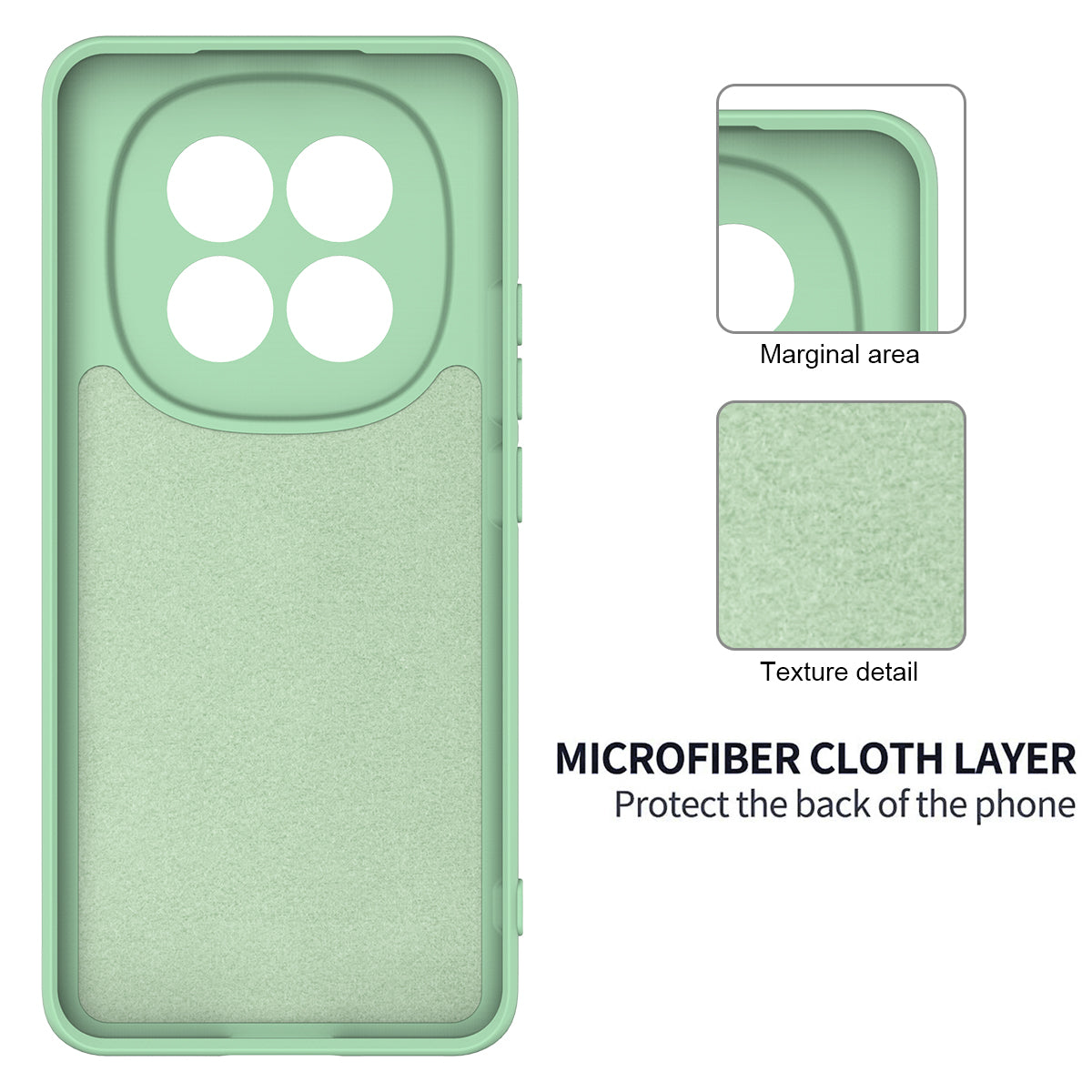 For Xiaomi Redmi Note 15 4G (Global) Liquid Silicone Case Phone Back Cover with Hand Strap - Green