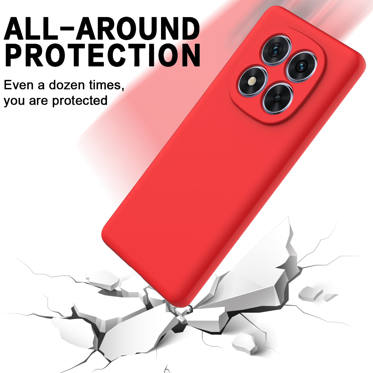 For Xiaomi Redmi Note 15 Pro 5G (Global) Liquid Silicone Case Phone Back Cover with Hand Strap - Red