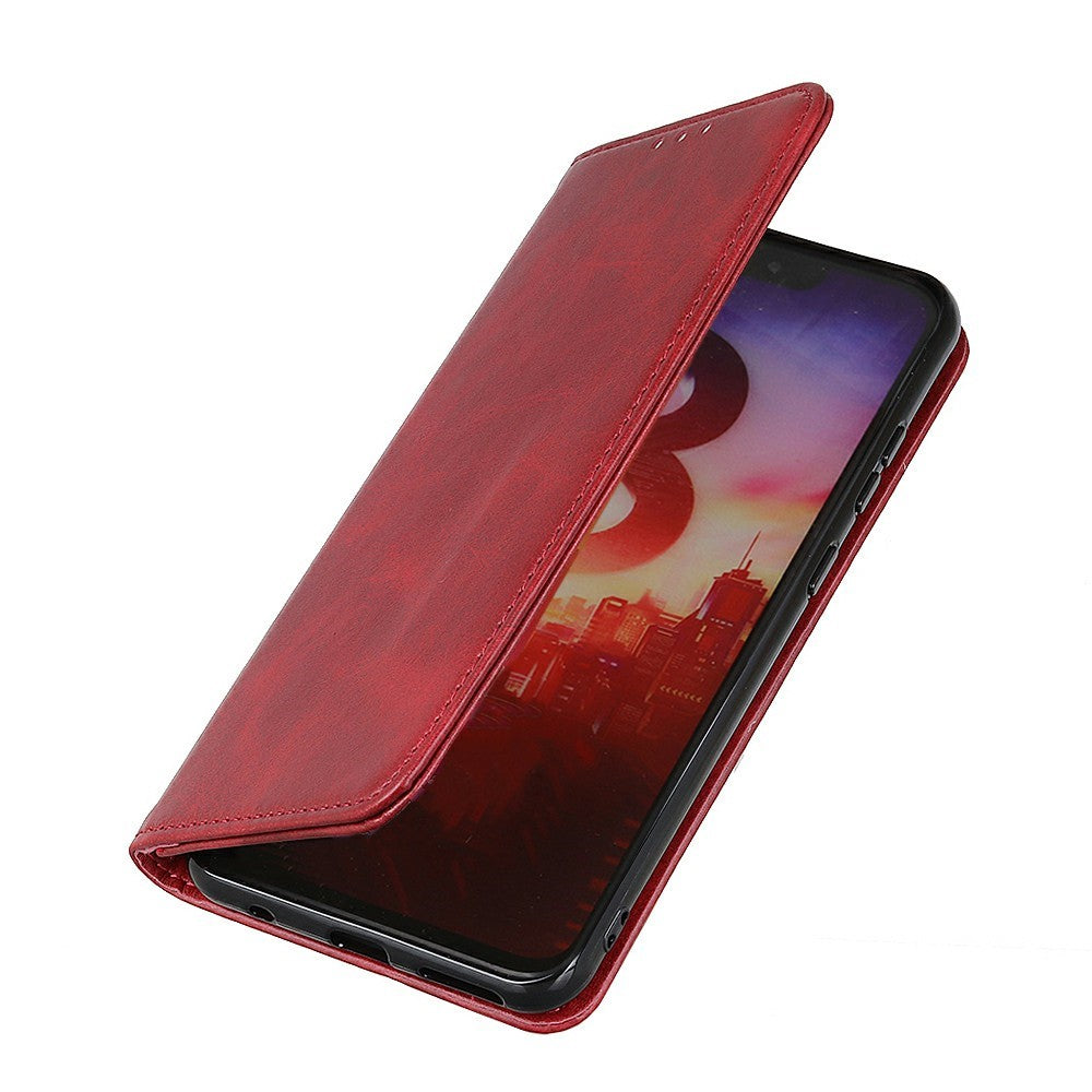 For Xiaomi Redmi Note 15 Pro 4G (Global) Case Cowhide Texture Split Leather Flip Wallet Phone Cover - Red