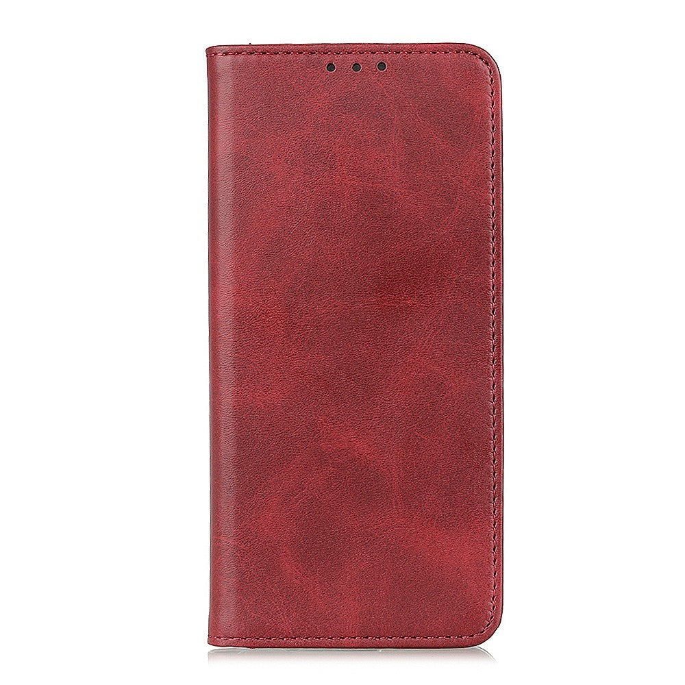 For Xiaomi Redmi Note 15 Pro 4G (Global) Case Cowhide Texture Split Leather Flip Wallet Phone Cover - Red