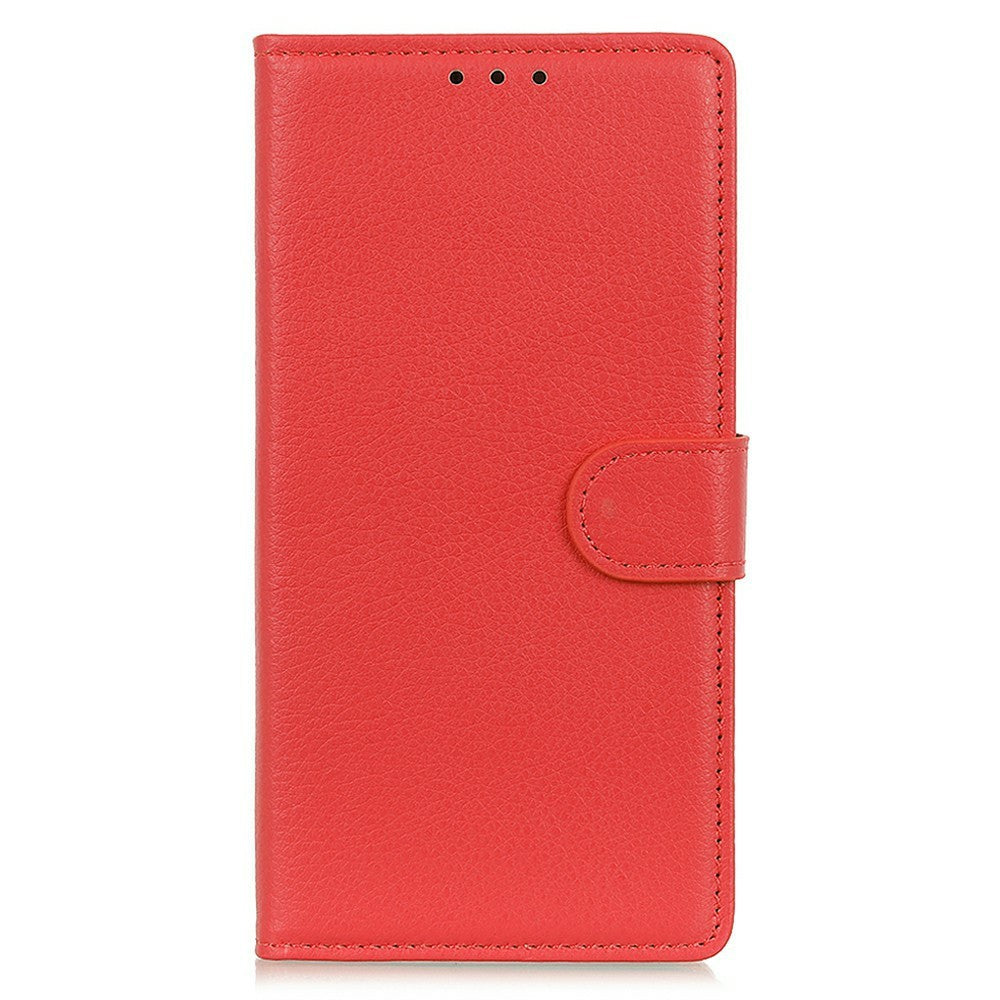 For Xiaomi Redmi Note 15 Pro 4G (Global) Wallet Case PU Leather Phone Cover Litchi Texture - Red