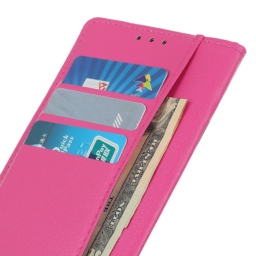 For Xiaomi Redmi Note 15 Pro 4G (Global) Wallet Case PU Leather Phone Cover Litchi Texture - Rose