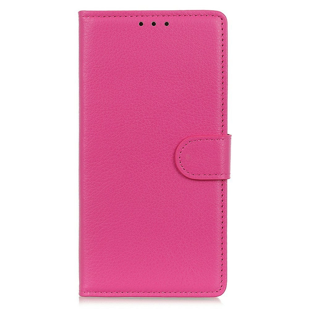 For Xiaomi Redmi Note 15 Pro 4G (Global) Wallet Case PU Leather Phone Cover Litchi Texture - Rose