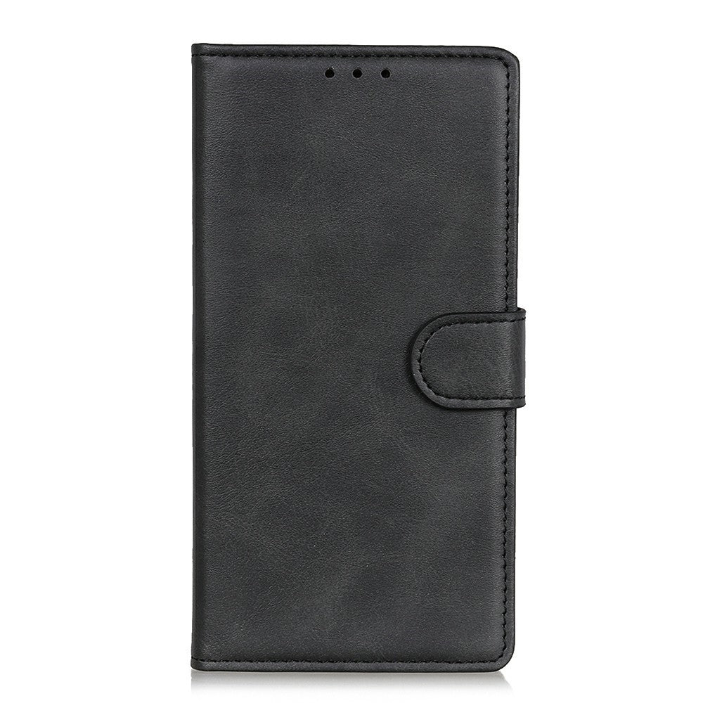 For Xiaomi Redmi Note 15 Pro 4G (Global) Case Cowhide Texture Leather Wallet Stand Phone Cover - Black