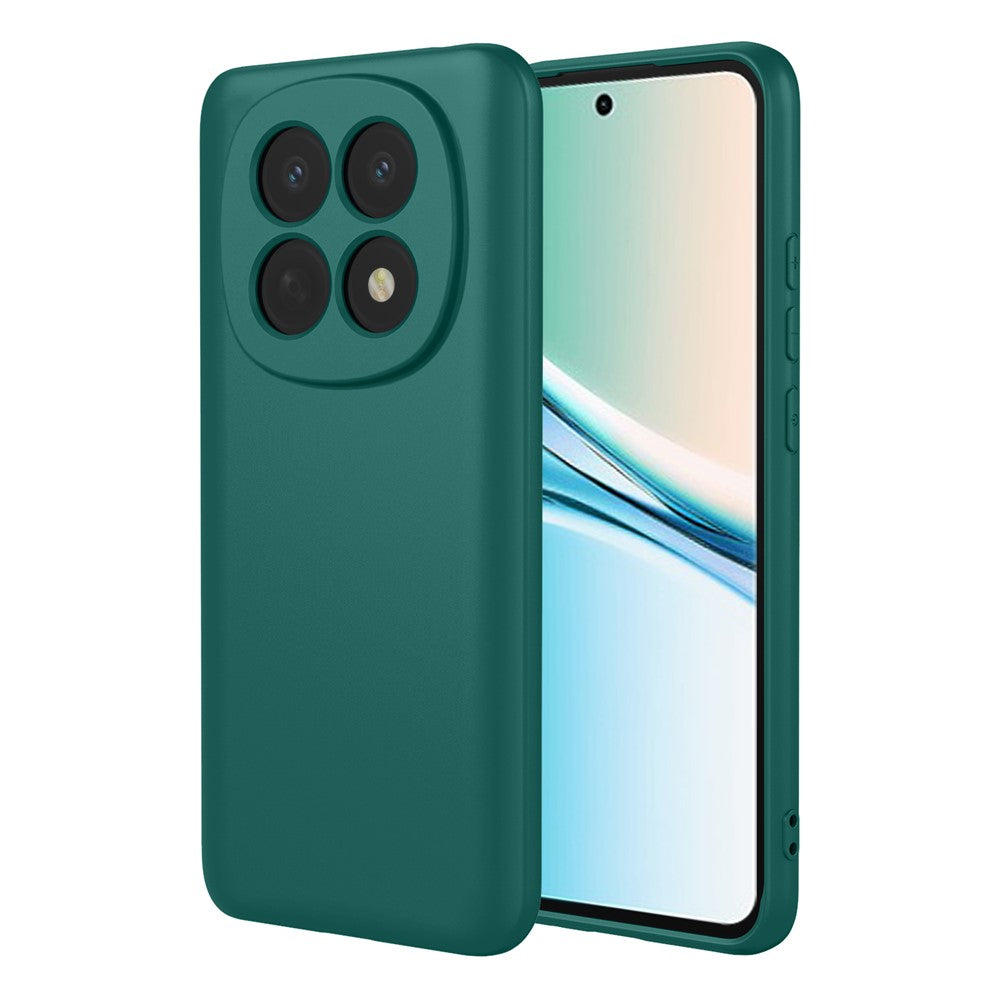 For Xiaomi Redmi Note 15 5G (Global)  /  Poco M8 5G Case Liquid Silicone Feel Soft TPU Protective Phone Cover - Blackish Green