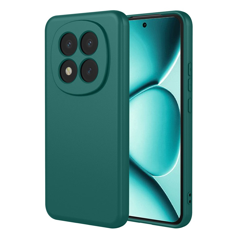 For Xiaomi Redmi Note 15 Pro+ 5G (Global)  /  Poco M8 Pro 5G Case Liquid Silicone Feel Soft TPU Protective Phone Cover - Blackish Green