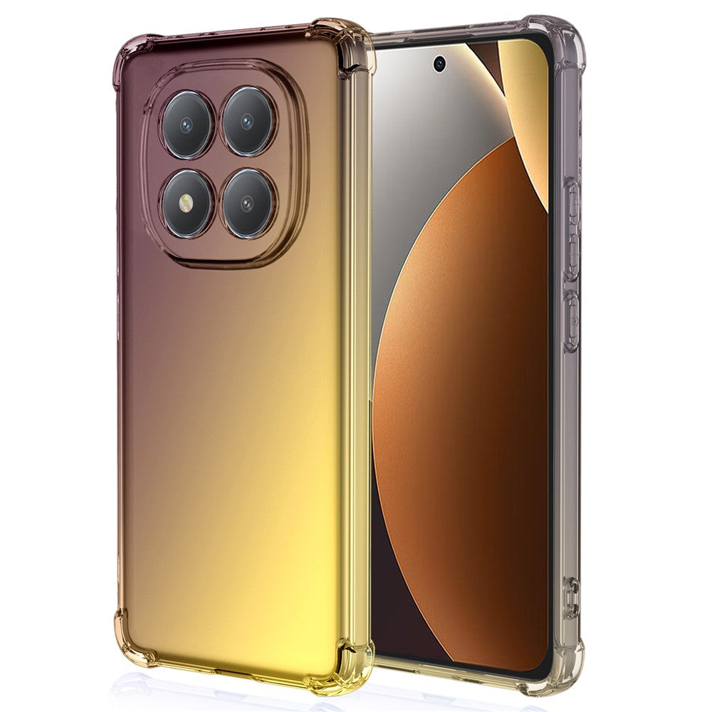 For Xiaomi Redmi Note 15 Pro 4G (Global) Case Gradient Color TPU Anti-Drop Phone Cover - Black  /  Gold
