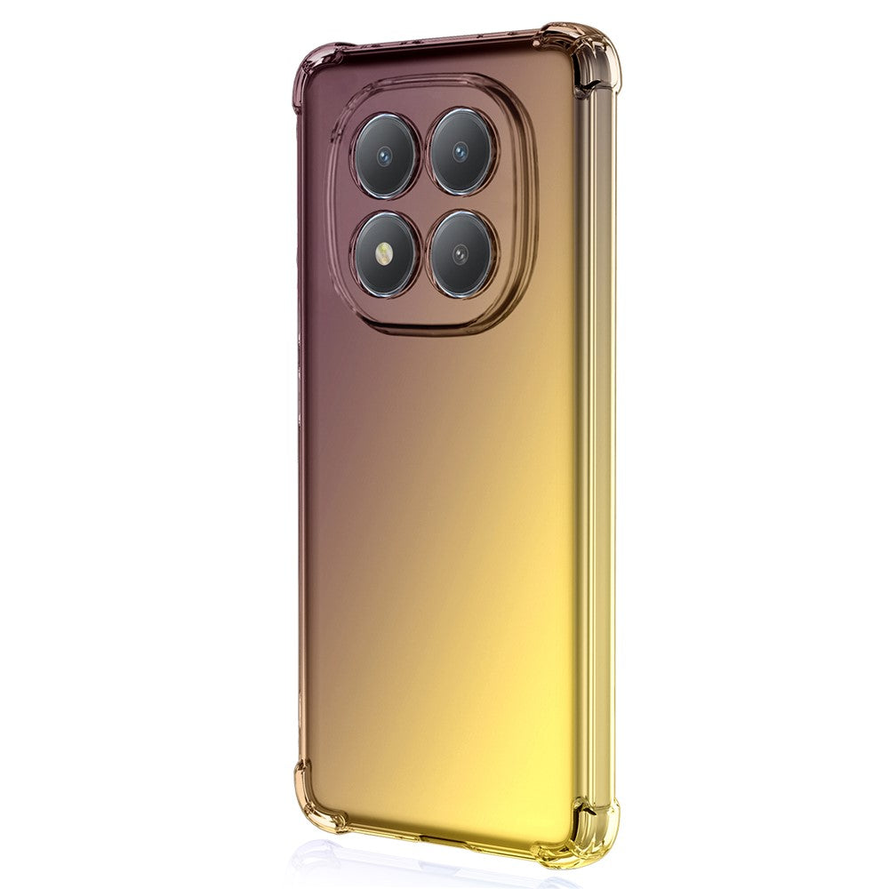 For Xiaomi Redmi Note 15 Pro 4G (Global) Case Gradient Color TPU Anti-Drop Phone Cover - Black  /  Gold
