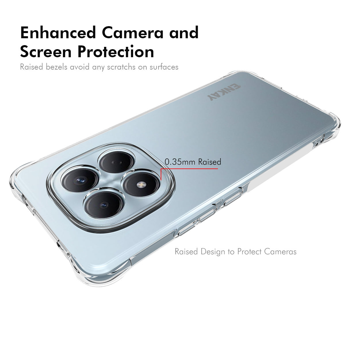 For Xiaomi Redmi Note 15 Pro 4G (Global) Clear Phone Case ENKAY HAT PRINCE Shockproof Anti-slip TPU Cover - Transparent