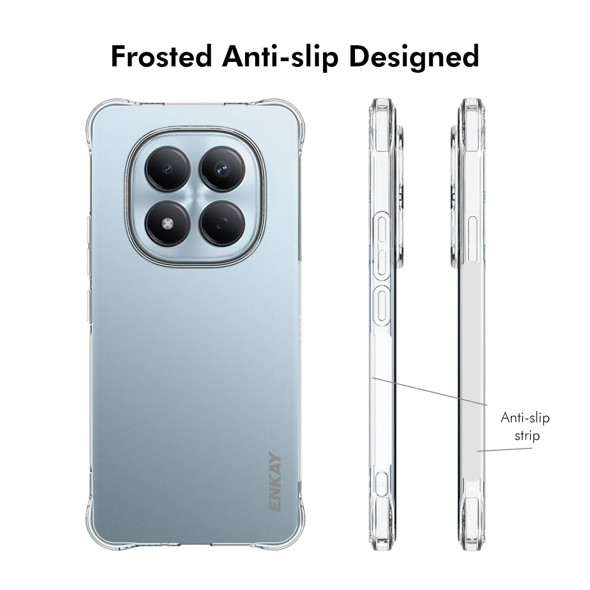 For Xiaomi Redmi Note 15 Pro 5G (Global) Clear Phone Case ENKAY HAT PRINCE Shockproof Anti-slip TPU Cover - Transparent