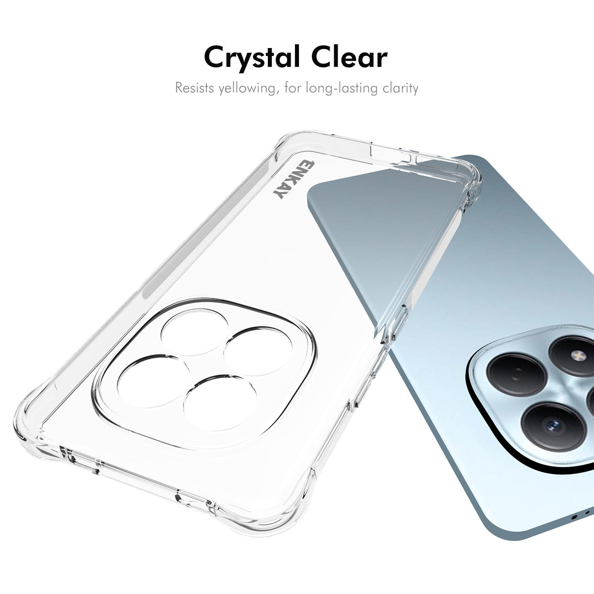 For Xiaomi Redmi Note 15 Pro 5G (Global) Clear Phone Case ENKAY HAT PRINCE Shockproof Anti-slip TPU Cover - Transparent