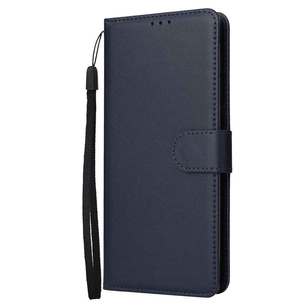 For Samsung Galaxy A57 5G Case Wallet Stand PU Leather Phone Cover with Wrist Strap - Blue