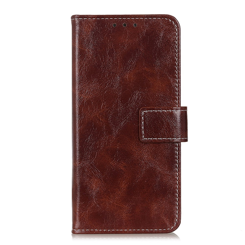 For Xiaomi Redmi Note 15 Pro 4G (Global) Case Wallet Leather Phone Cover Crazy Horse Texture - Brown