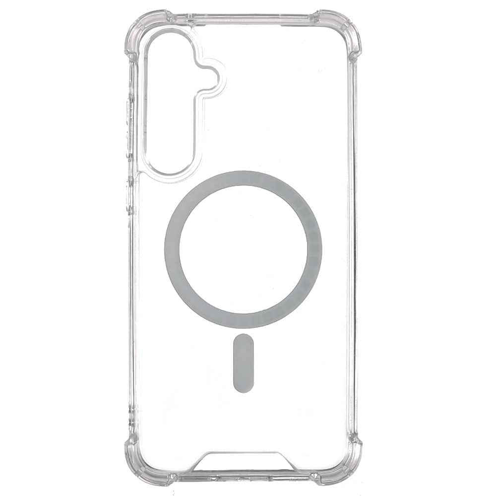 For Samsung Galaxy A57 5G Magnetic Case 1.5mm Shockproof TPU + Acrylic Phone Back Cover - Transparent