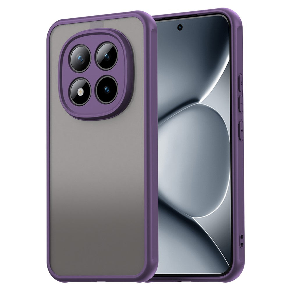 Phone Case For Xiaomi Poco M8 Pro 5G  /  Redmi Note 15 Pro+ 5G (Global) Drop Proof Airbags Frosted Translucent PC + TPU Phone Back Cover - Purple