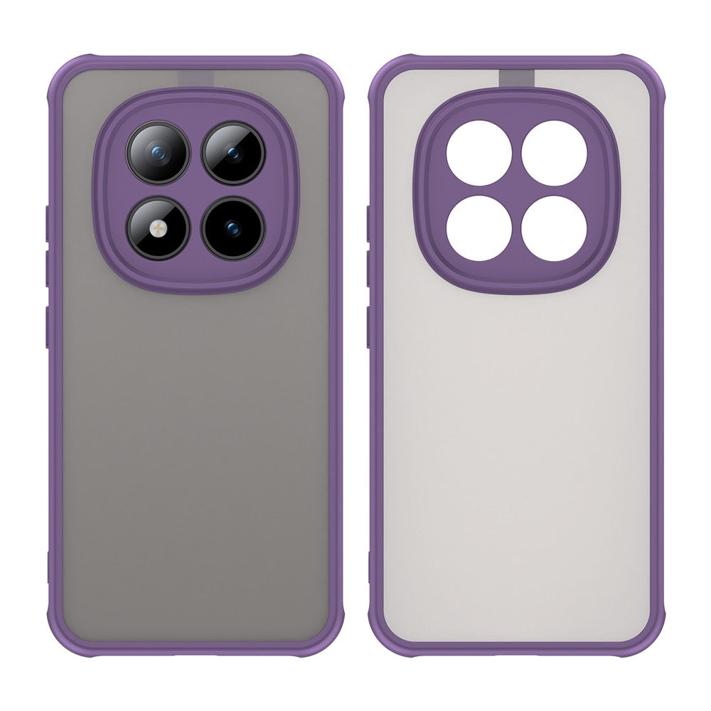 Phone Case For Xiaomi Poco M8 Pro 5G  /  Redmi Note 15 Pro+ 5G (Global) Drop Proof Airbags Frosted Translucent PC + TPU Phone Back Cover - Purple