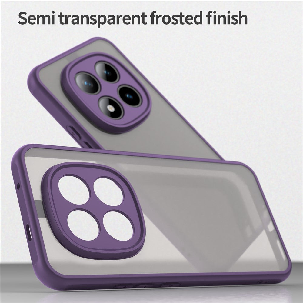 Phone Case For Xiaomi Poco M8 Pro 5G  /  Redmi Note 15 Pro+ 5G (Global) Drop Proof Airbags Frosted Translucent PC + TPU Phone Back Cover - Purple