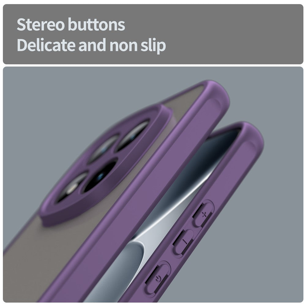 Phone Case For Xiaomi Poco M8 Pro 5G  /  Redmi Note 15 Pro+ 5G (Global) Drop Proof Airbags Frosted Translucent PC + TPU Phone Back Cover - Purple