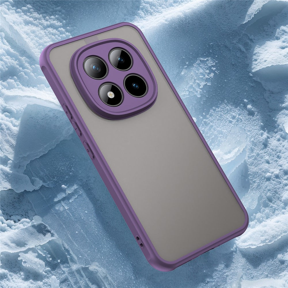 Phone Case For Xiaomi Poco M8 Pro 5G  /  Redmi Note 15 Pro+ 5G (Global) Drop Proof Airbags Frosted Translucent PC + TPU Phone Back Cover - Purple