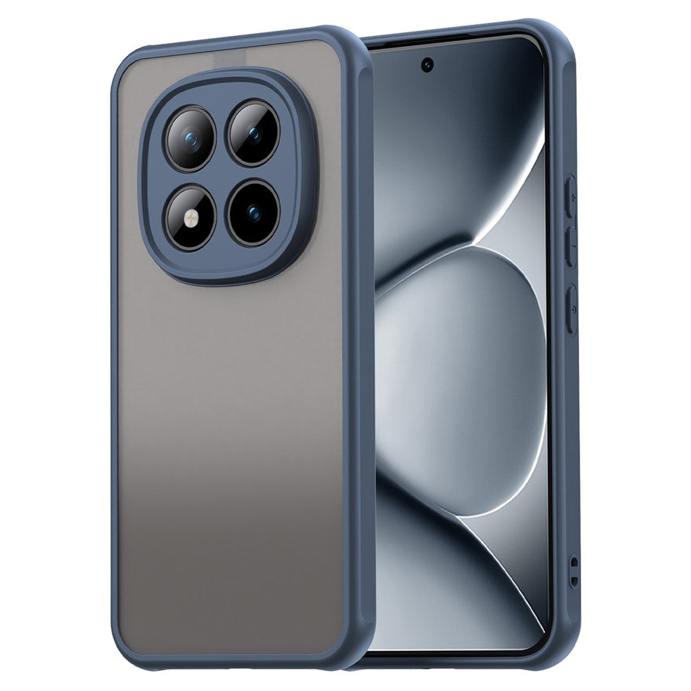 Phone Case For Xiaomi Poco M8 Pro 5G  /  Redmi Note 15 Pro+ 5G (Global) Drop Proof Airbags Frosted Translucent PC + TPU Phone Back Cover - Blue