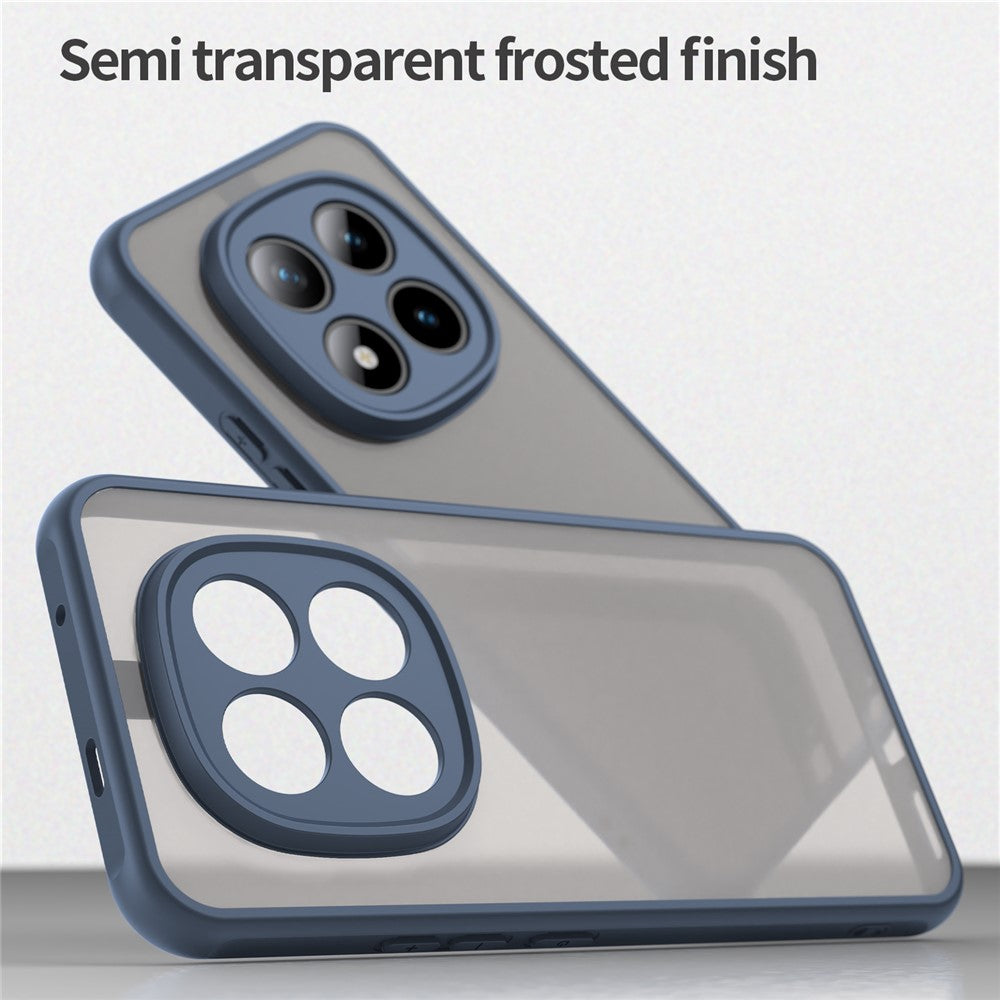 Phone Case For Xiaomi Poco M8 Pro 5G  /  Redmi Note 15 Pro+ 5G (Global) Drop Proof Airbags Frosted Translucent PC + TPU Phone Back Cover - Blue
