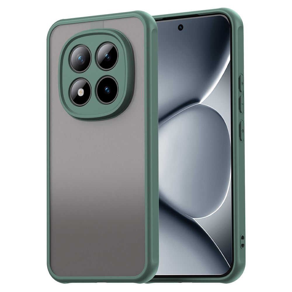 Phone Case For Xiaomi Poco M8 Pro 5G  /  Redmi Note 15 Pro+ 5G (Global) Drop Proof Airbags Frosted Translucent PC + TPU Phone Back Cover - Green