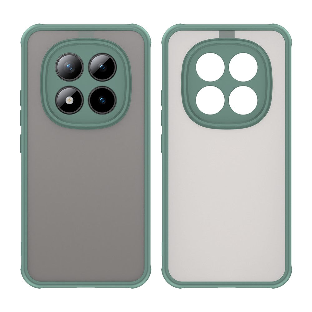 Phone Case For Xiaomi Poco M8 Pro 5G  /  Redmi Note 15 Pro+ 5G (Global) Drop Proof Airbags Frosted Translucent PC + TPU Phone Back Cover - Green