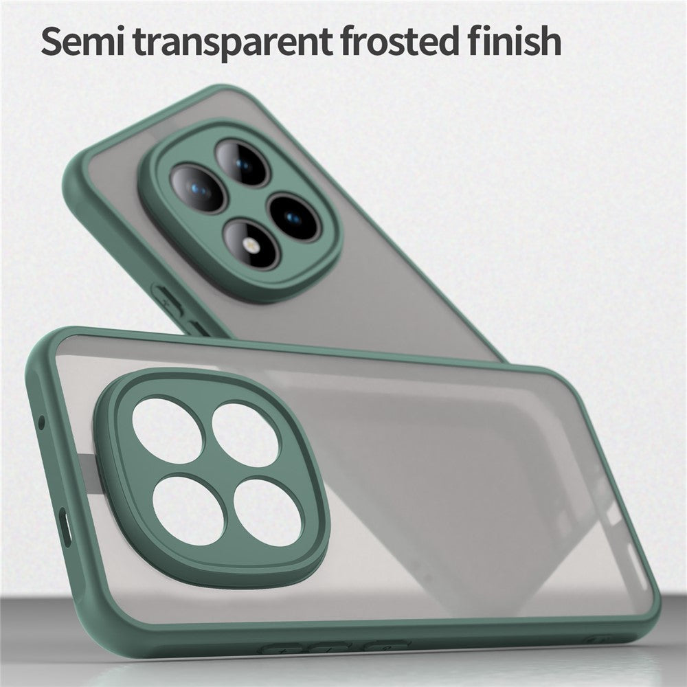 Phone Case For Xiaomi Poco M8 Pro 5G  /  Redmi Note 15 Pro+ 5G (Global) Drop Proof Airbags Frosted Translucent PC + TPU Phone Back Cover - Green
