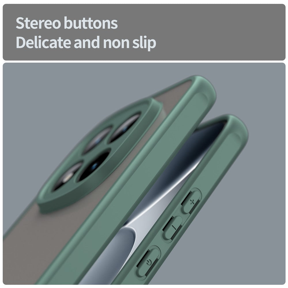 Phone Case For Xiaomi Poco M8 Pro 5G  /  Redmi Note 15 Pro+ 5G (Global) Drop Proof Airbags Frosted Translucent PC + TPU Phone Back Cover - Green