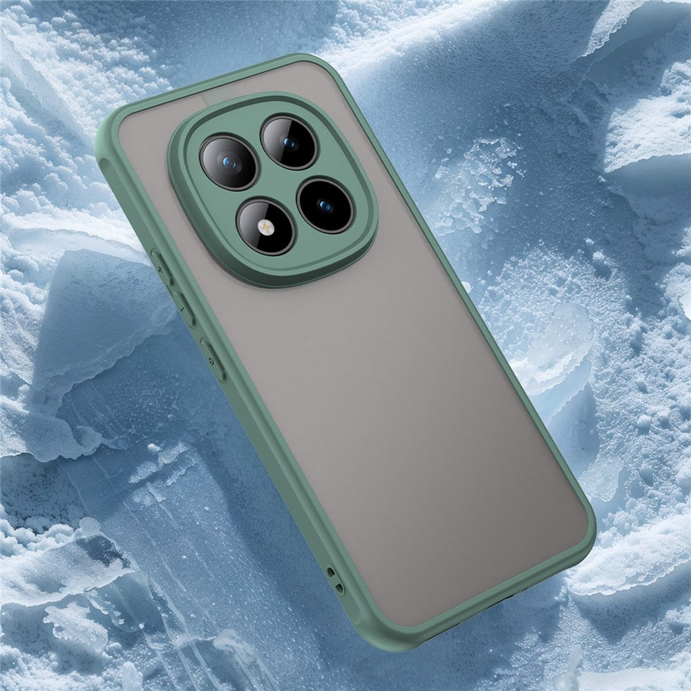 Phone Case For Xiaomi Poco M8 Pro 5G  /  Redmi Note 15 Pro+ 5G (Global) Drop Proof Airbags Frosted Translucent PC + TPU Phone Back Cover - Green