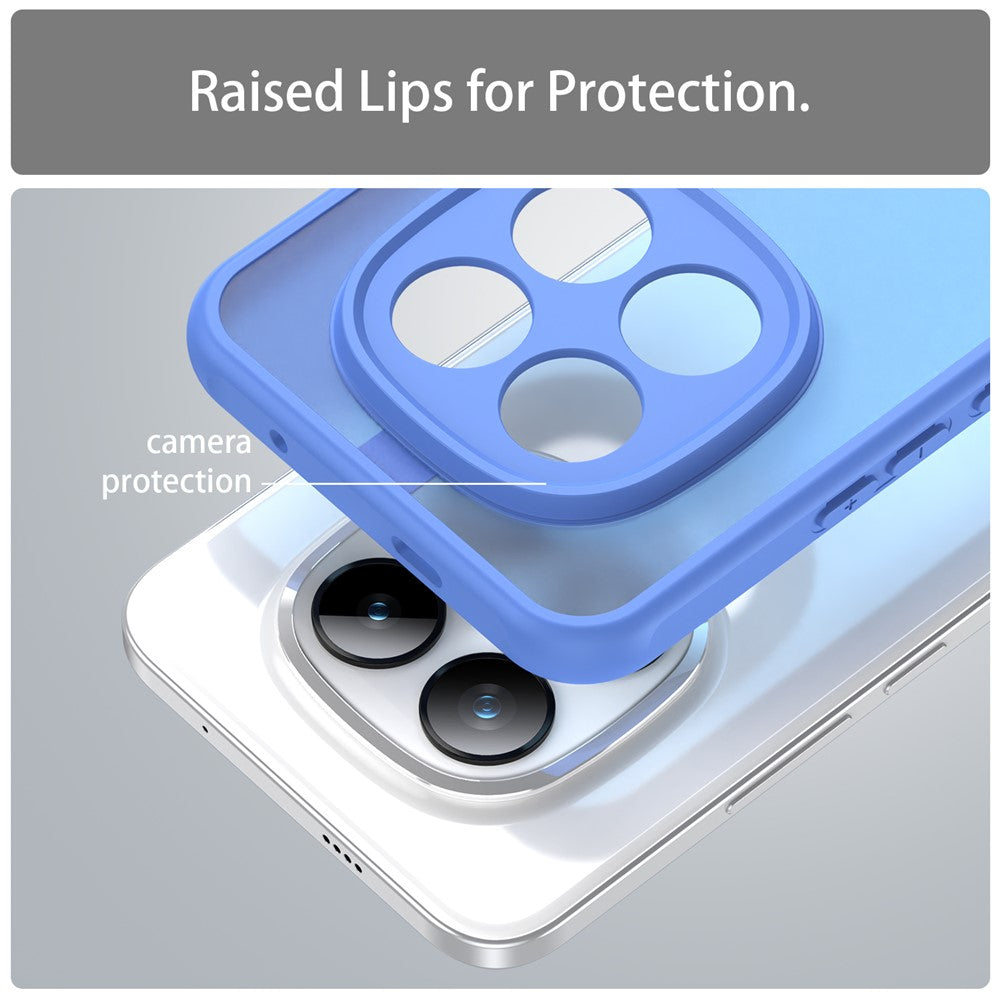 Phone Case For Xiaomi Poco M8 Pro 5G  /  Redmi Note 15 Pro+ 5G (Global) Drop Proof Airbags Frosted Translucent PC + TPU Phone Back Cover - Baby Blue