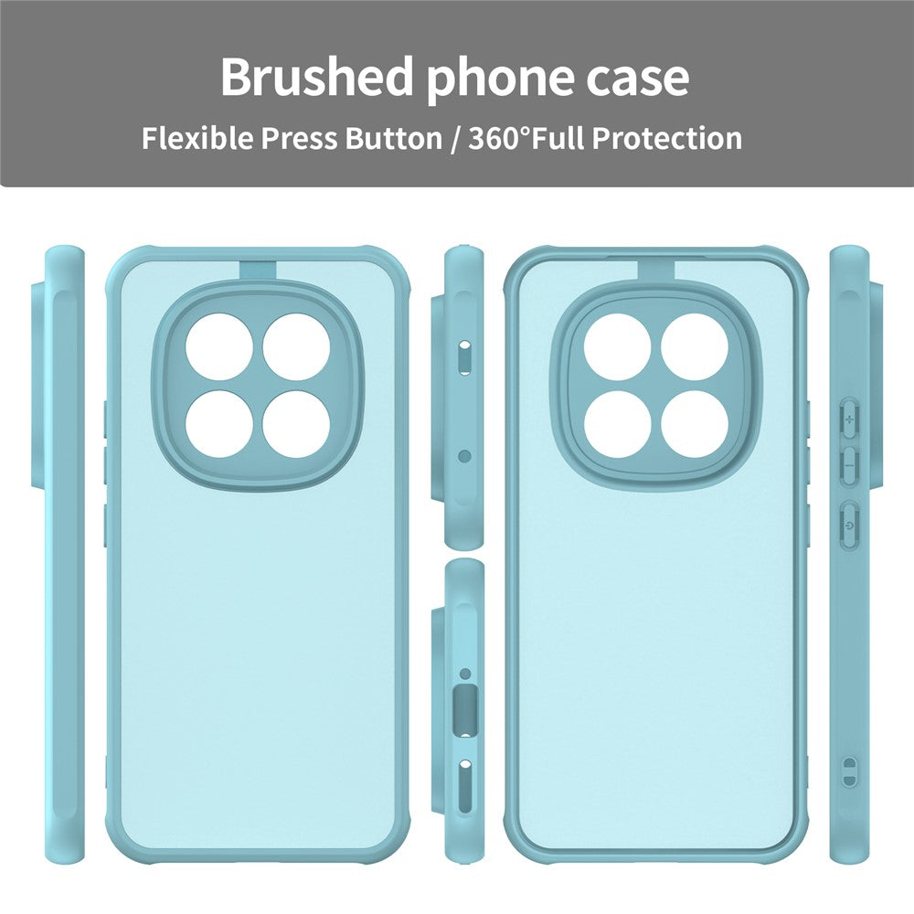 Phone Case For Xiaomi Poco M8 Pro 5G  /  Redmi Note 15 Pro+ 5G (Global) Drop Proof Airbags Frosted Translucent PC + TPU Phone Back Cover - Light Green