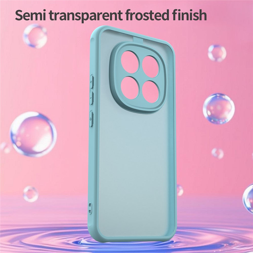 Phone Case For Xiaomi Poco M8 Pro 5G  /  Redmi Note 15 Pro+ 5G (Global) Drop Proof Airbags Frosted Translucent PC + TPU Phone Back Cover - Light Green