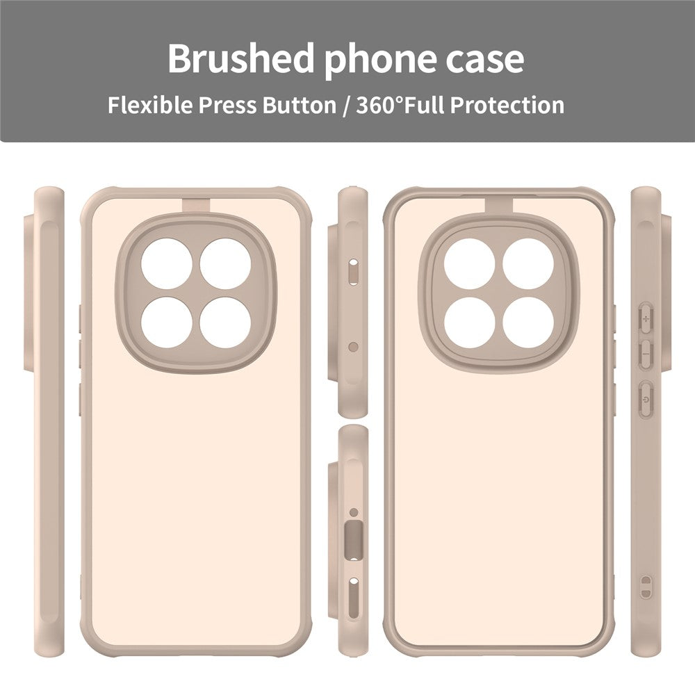 Phone Case For Xiaomi Poco M8 Pro 5G  /  Redmi Note 15 Pro+ 5G (Global) Drop Proof Airbags Frosted Translucent PC + TPU Phone Back Cover - Orange