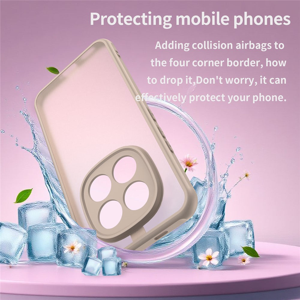 Phone Case For Xiaomi Poco M8 Pro 5G  /  Redmi Note 15 Pro+ 5G (Global) Drop Proof Airbags Frosted Translucent PC + TPU Phone Back Cover - Orange