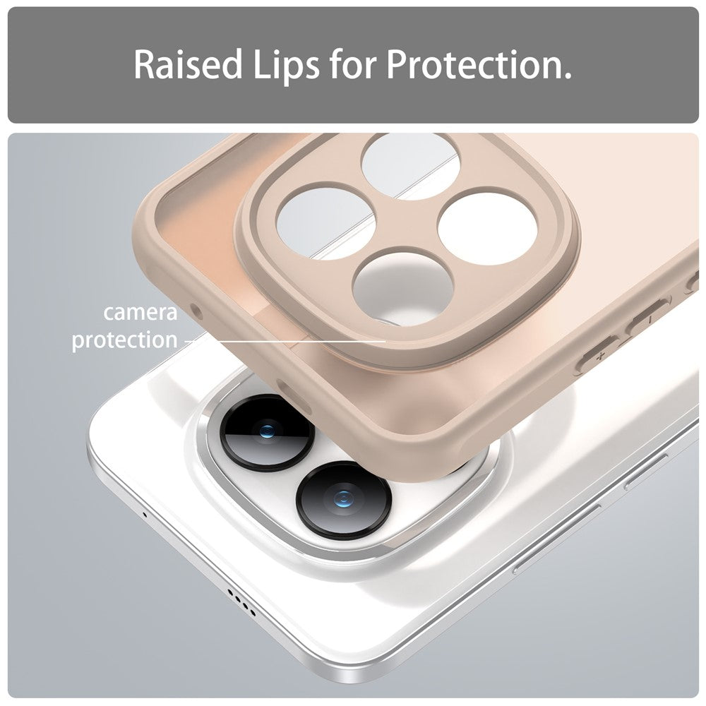 Phone Case For Xiaomi Poco M8 Pro 5G  /  Redmi Note 15 Pro+ 5G (Global) Drop Proof Airbags Frosted Translucent PC + TPU Phone Back Cover - Orange
