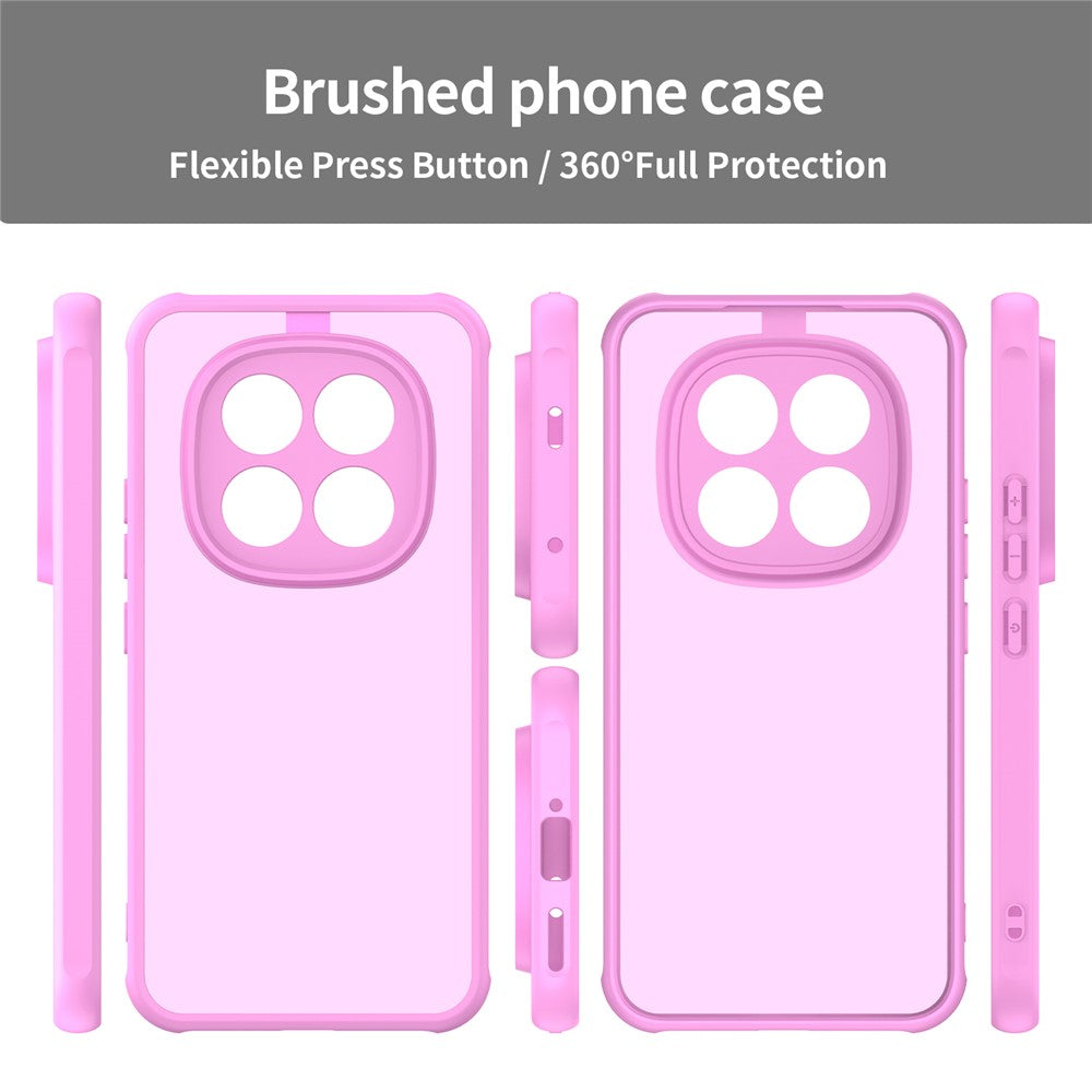 Phone Case For Xiaomi Poco M8 Pro 5G  /  Redmi Note 15 Pro+ 5G (Global) Drop Proof Airbags Frosted Translucent PC + TPU Phone Back Cover - Light Purple