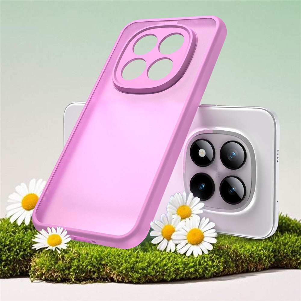 Phone Case For Xiaomi Poco M8 Pro 5G  /  Redmi Note 15 Pro+ 5G (Global) Drop Proof Airbags Frosted Translucent PC + TPU Phone Back Cover - Light Purple
