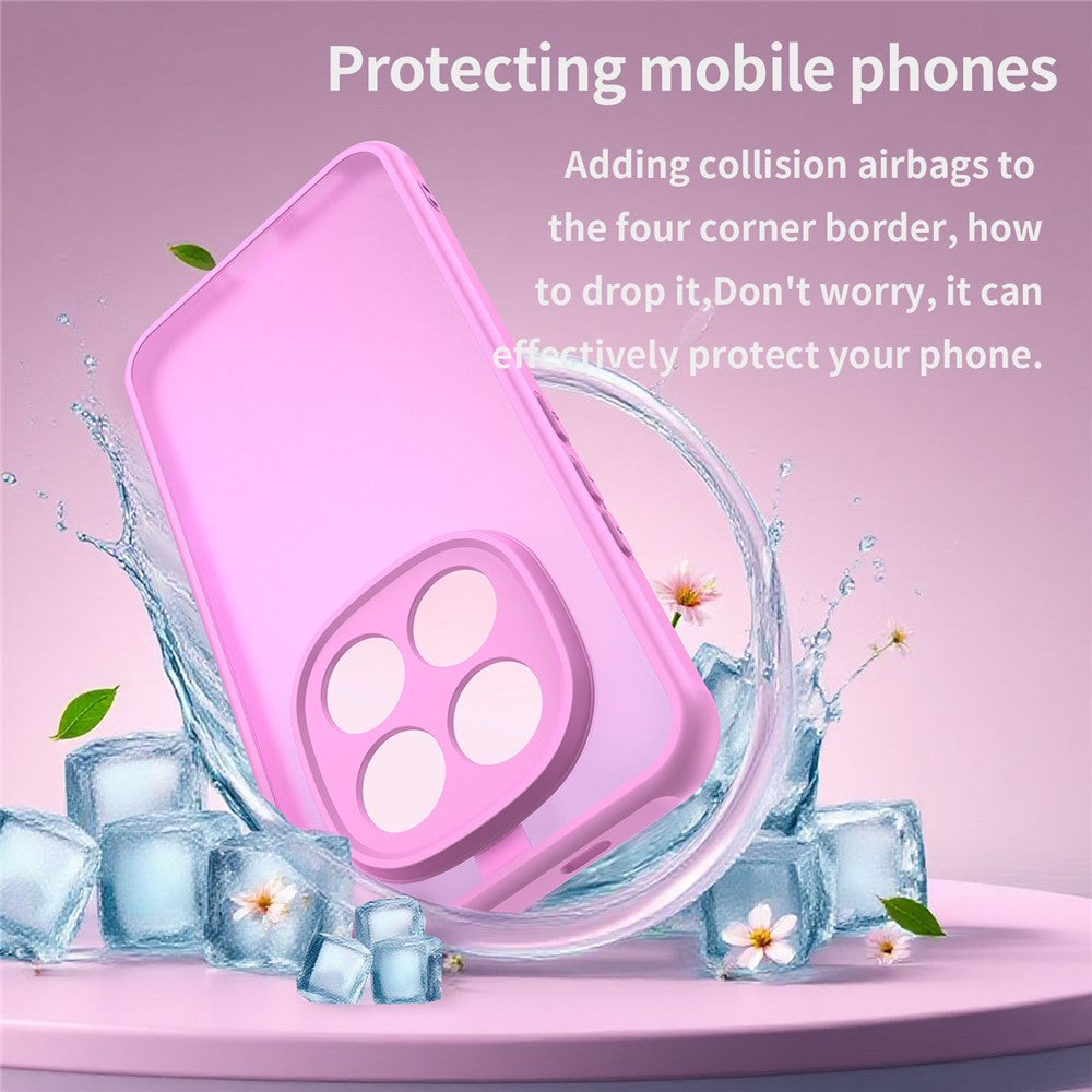 Phone Case For Xiaomi Poco M8 Pro 5G  /  Redmi Note 15 Pro+ 5G (Global) Drop Proof Airbags Frosted Translucent PC + TPU Phone Back Cover - Light Purple