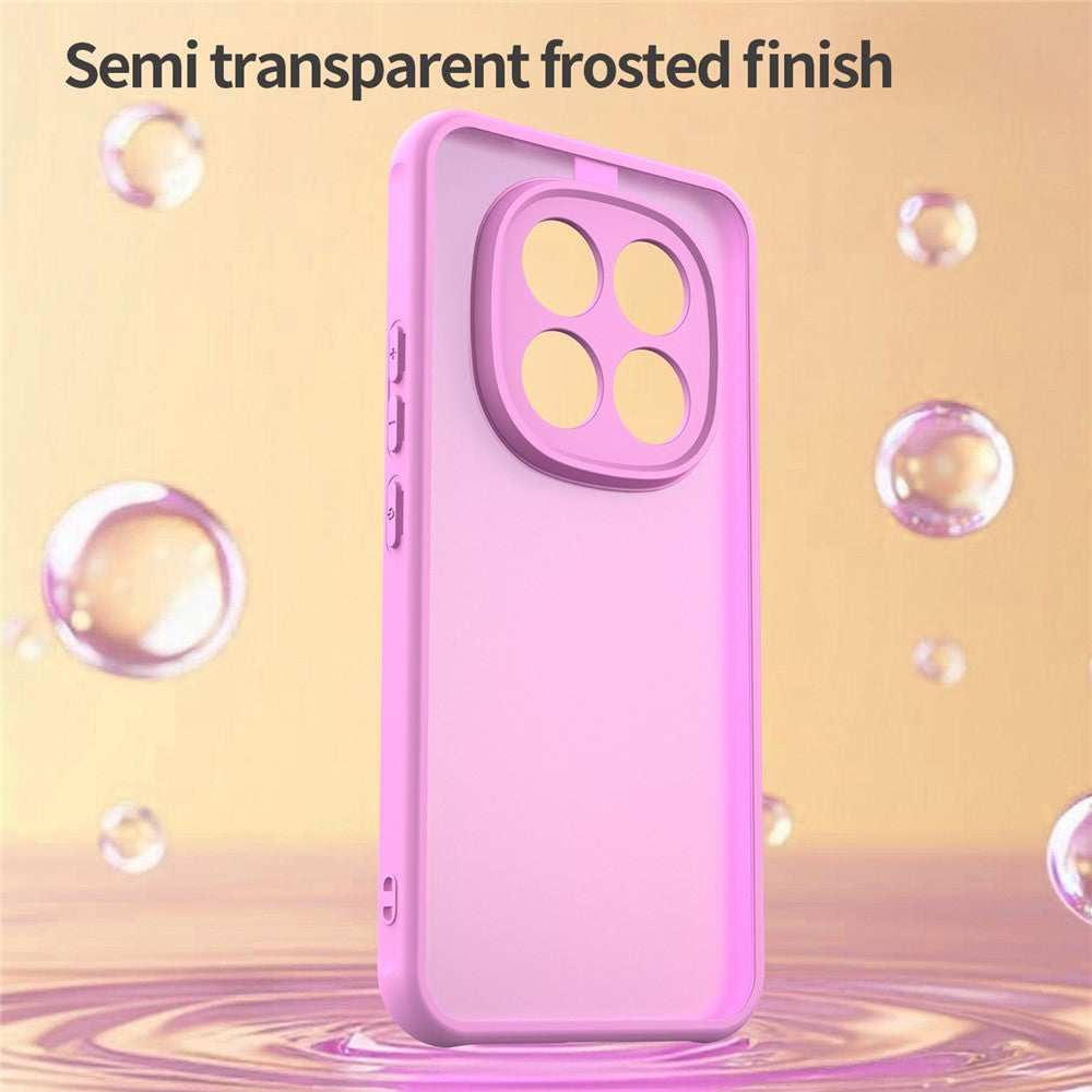 Phone Case For Xiaomi Poco M8 Pro 5G  /  Redmi Note 15 Pro+ 5G (Global) Drop Proof Airbags Frosted Translucent PC + TPU Phone Back Cover - Light Purple