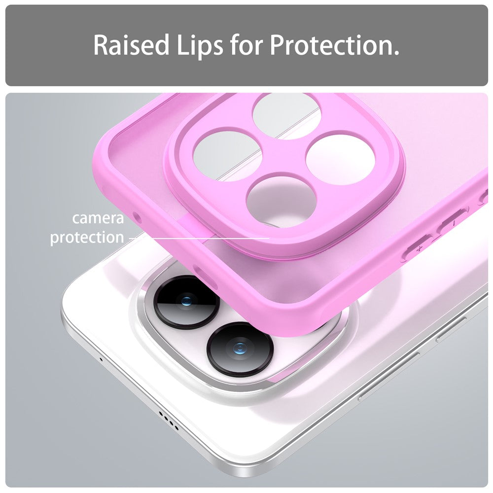 Phone Case For Xiaomi Poco M8 Pro 5G  /  Redmi Note 15 Pro+ 5G (Global) Drop Proof Airbags Frosted Translucent PC + TPU Phone Back Cover - Light Purple