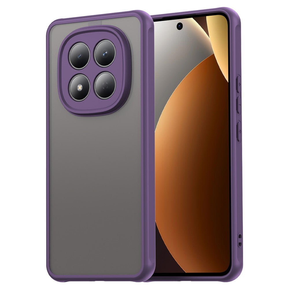 For Xiaomi Redmi Note 15 Pro 5G (Global) Case Drop Proof Airbags Frosted Translucent PC + TPU Phone Back Cover - Purple