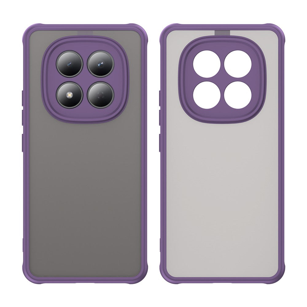 For Xiaomi Redmi Note 15 Pro 5G (Global) Case Drop Proof Airbags Frosted Translucent PC + TPU Phone Back Cover - Purple