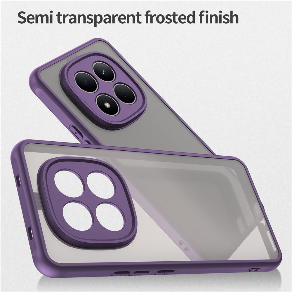 For Xiaomi Redmi Note 15 Pro 5G (Global) Case Drop Proof Airbags Frosted Translucent PC + TPU Phone Back Cover - Purple