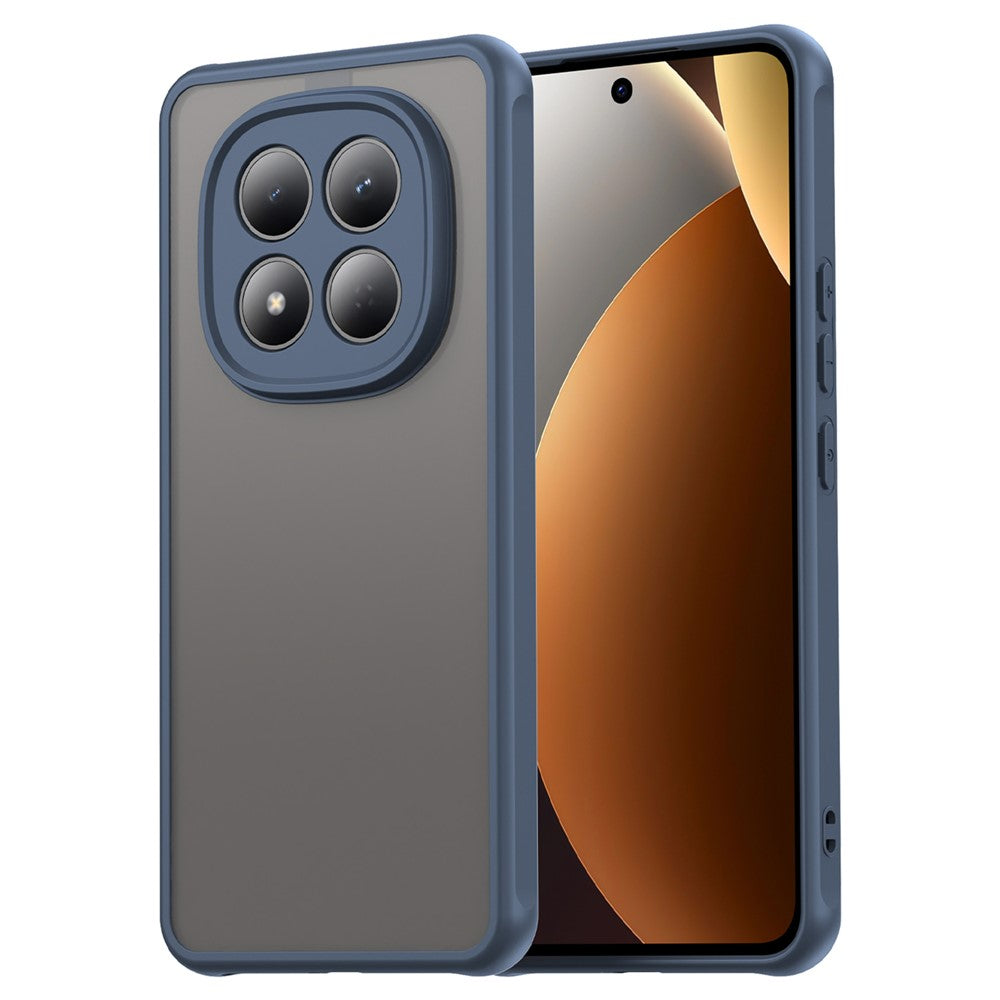 For Xiaomi Redmi Note 15 Pro 5G (Global) Case Drop Proof Airbags Frosted Translucent PC + TPU Phone Back Cover - Blue