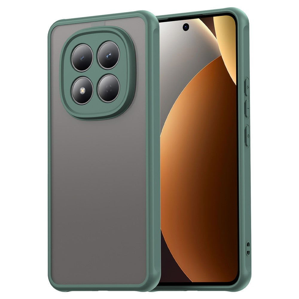 For Xiaomi Redmi Note 15 Pro 5G (Global) Case Drop Proof Airbags Frosted Translucent PC + TPU Phone Back Cover - Green